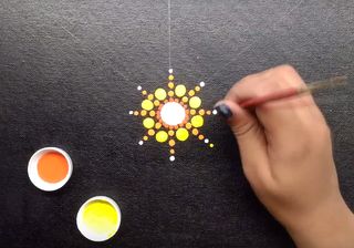 How To: MANDALA DOT ART ON CANVAS (for Beginner) : 4 Steps (with Pictures) - Instructables Boho Canvas Art Diy, Dot Art On Canvas, Structured Play, Dotting Painting, Canvas Art Diy, Boho Canvas Art, Diy Mandala, Boho Canvas, Mandala Dotting