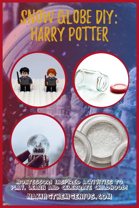 Harry Potter Snow Globe, Diy Snowglobe, Snow Globe Diy, Snow Globe Craft, Globe Projects, Globe Diy, Snow Globe Crafts, Harry Potter Accessories, Harry Potter Gift