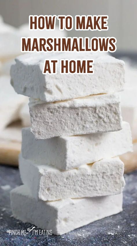 Learn how to make the best Homemade Marshmallows with this easy recipe that's simple and delicious. Learn how to create these fluffy treats from scratch with easy-to-follow steps. Perfect for s'mores, hot chocolate, or a sweet snack. Make Your Own Marshmallows, Marshmallows In Air Fryer, How To Make Marshmallows Easy, Easy Homemade Marshmallows, Marshmello Recipe, Deep Fried Marshmallows, Homemade Marshmallows Easy, Jet Puffed Marshmallow Creme Recipes, Neighborly Gifts