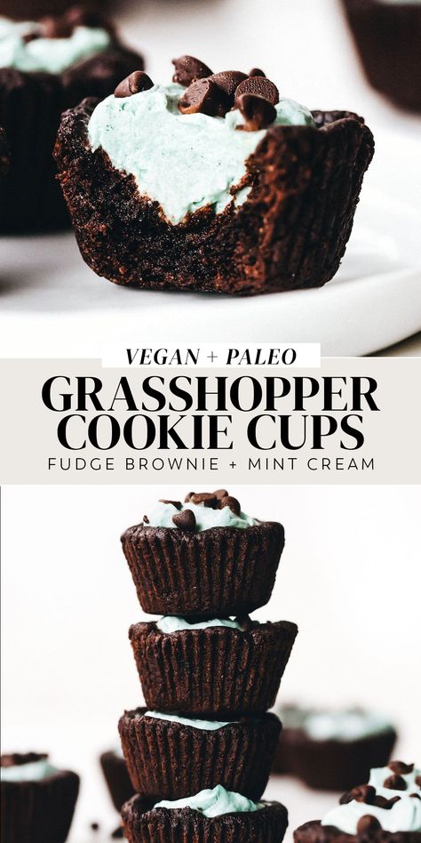 Nut Free Baking, Grasshopper Cookies, Paleo Easy, Chocolate Cookie Crust, Mint Chip Ice Cream, Chocolate Brownie Cookies, Cookie Toppings, Mini Pie, Mint Cookies