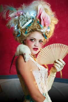 . Rococo Punk, Pink Rococo, Marie Antoinette Costume, Rococo Fashion, Costume Ball, Victorian Costume, Victorian Goth, Beauty Mark, Quirky Fashion