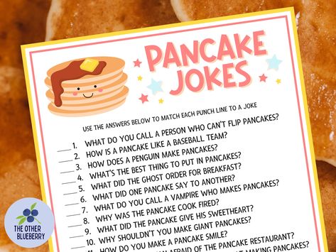 Pancake Party Games, Pancake Jokes, Pancake Breakfast Fundraiser, Pajama Party Games, Pancakes And Pajamas Party, Pancake Bar, Pajama Birthday Parties, Pancake Party, Pajamas Party