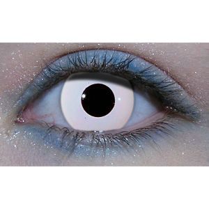 Hypnotized Eyes, White Out Contacts, Hypnotic Eyes, Zombie Eyes, Scene Queen, Halloween Contact Lenses, Avant Garde Makeup, Zombie Party, Halloween Contacts