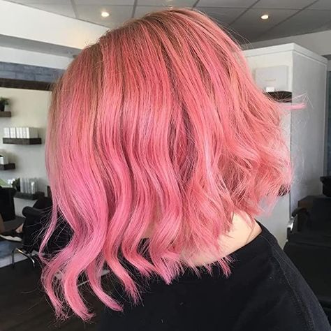 pink hair short hair bob Pink Hair Short, Short Hair Bob, Semi Permanent Hair Dye, Permanent Hair Dye, Hair Bob, Manic Panic, Flamingo Pink, Hair Short, Short Bob Hairstyles