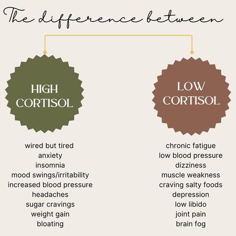 Can I share a secret with you? Not everyone has cortisol issues. 🤯 I absolutely love that education is getting out about our hormones and stress and the negative effects of it but I also don’t like the fear mongering around it. Not everyone has cortisol issues and not everyone has it HIGH. So today I want to share some education about it and how it can actually show in different symptoms for HIGH and LOW. ⬇️ Before you hop on any cortisol reducing supplement or drink, I would do a few thi... High Cortisol Supplements, Low Cortisol, High Cortisol, Increase Blood Pressure, Low Libido, Low Blood Pressure, Health Ideas, Muscle Weakness, Holistic Lifestyle