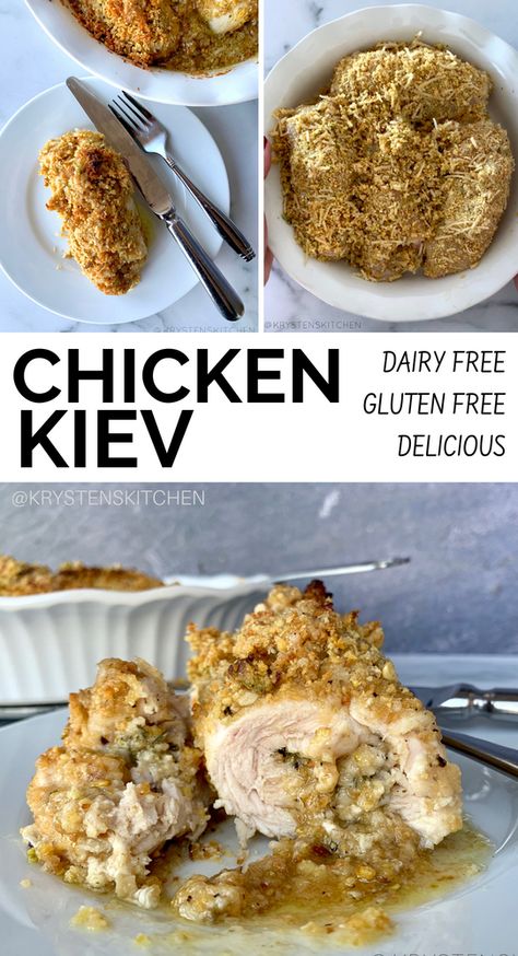 Chicken Kiev Recipe, Celiac Recipes, Russian Dishes, Chicken Kiev, Butter Cheese, Gluten Free Dinner, Grass Fed Butter, Jewish Recipes, Herb Butter