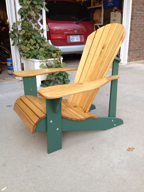 Adirondack Chair Project Free Adirondack Chair Plans, Painted Adirondack Chairs, Homemade Outdoor Furniture, Adirondack Chairs Diy, Garden Bench Plans, Adirondack Chair Plans Free, Resin Patio Furniture, Adirondack Chair Plans, Woodworking Tools For Sale