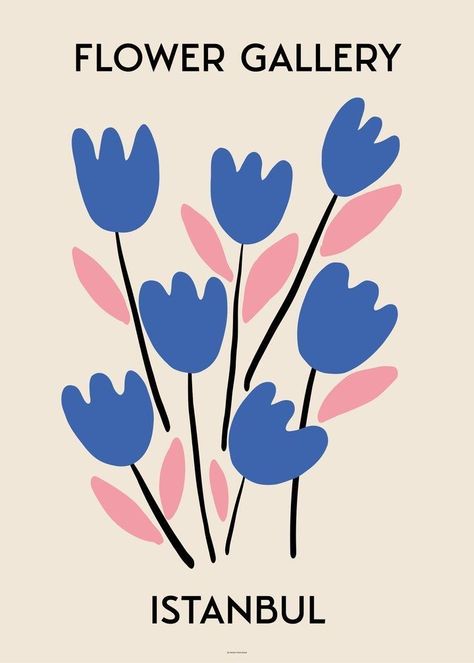 Abstract Flower Shapes, Flower Illustration Simple, Matisse Interior, Abstract Art Flowers, Interior Design Poster, Flower Gallery, 달력 디자인, Gallery Display, The Language Of Flowers