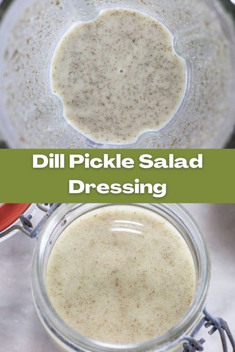 Dill Pickle Salad Dressing, Pickle Salad Dressing, Salad Dressing Vinaigrette, Dill Pickle Salad, Leftover Pickle Juice, Pickle Dressing, Pickle Salad, Pickle Juice Uses, Dressing Vinaigrette