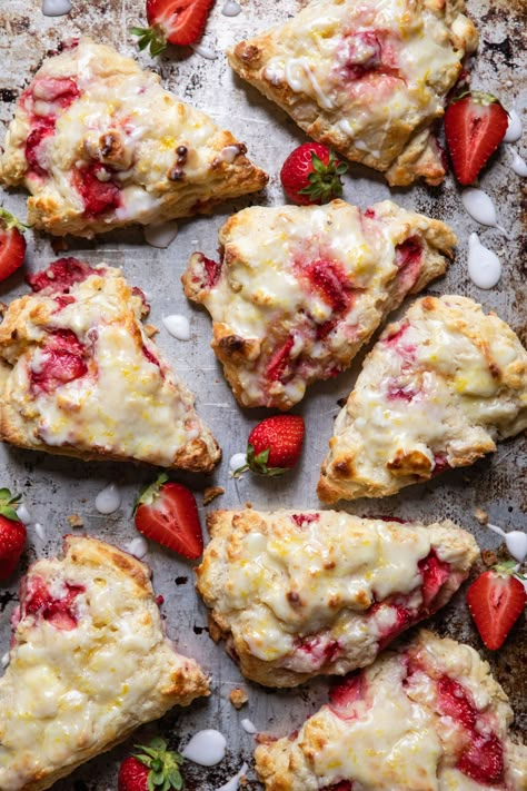 Strawberry Cream Cheese Scones — knead. bake. cook. Strawberry Cream Cheese Dessert, Apple Cinnamon Scones Recipe, Cream Cheese And Strawberries, Cream Cheese Scones, Strawberries And Cream Cheese, Cream Scones Recipe, Cheese Scone Recipes, Snacking Cake, Berry Scones