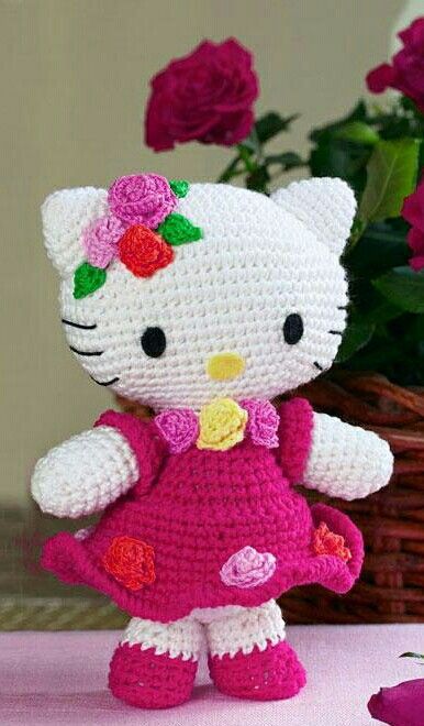 Hello Kitty Amigurumi Free Pattern - Amigurumi Amigurumi Hello Kitty, Hello Kitty Amigurumi, Hello Kitty Doll, Kat Haken, Hello Kitty Crochet, Crochet Cat Pattern, Crochet Amigurumi Free Patterns, Crochet Amigurumi Free, Crochet Cat