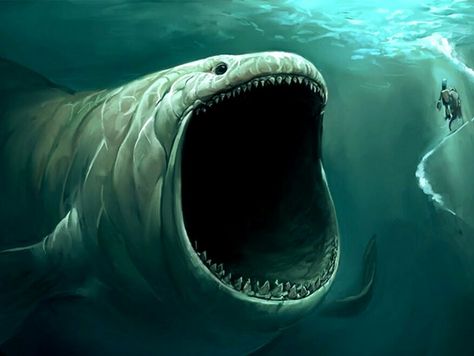 the bloop Scary Fish, Sea Monster Art, Creature Marine, Game Fishing, Creature Fantasy, Ocean Adventure, Futurisme Retro, Monster Legends, Deep Sea Creatures