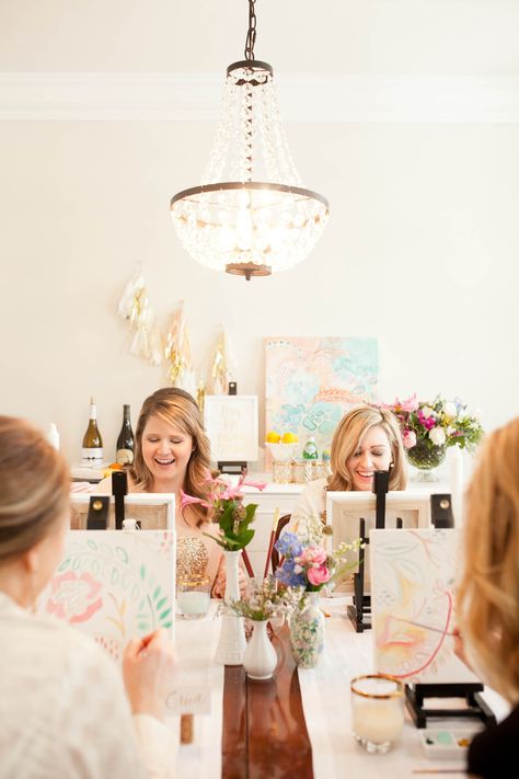 Wine And Paint Party, Acotar Party, Brunch Boards, Wine And Paint Night, Wine And Painting Party, Classy Bachelorette Party, Party Hosting, Style Me Pretty Living, Awesome Bachelorette Party