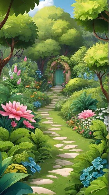 Anime Garden, Garden Cartoon, Cartoon Garden, Indian Illustration, Anime D, Popular Paintings, Anime Jujutsu Kaisen, Cartoon Background, Poster Invitation