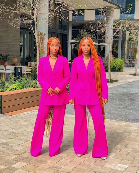 Pink Suits Women, Graduation Ceremony Outfit, Hot Pink Pants, Hot Pink Blazers, Grad Outfits, Pink Suit, Grad Photoshoot, Pink Blazer, Cute Swag Outfits