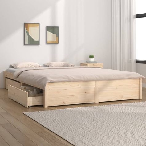 Cama Super King Size, Bed 160x200, Small Double Bed Frames, Bed Drawer, Bed Frame With Drawers, White Bed Frame, Single Mattress, Double Bed Frame, King Size Mattress