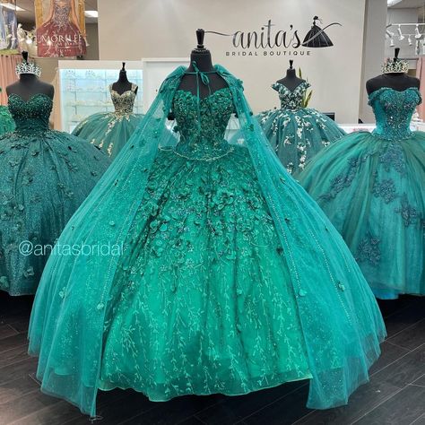 Emerald Green Quinceanera Dress, Brown Quinceanera Dresses, Teal Quinceanera Dresses, Green Quinceanera Dress, Emerald Green Quinceanera Dresses, Emerald Green Quinceanera, Emerald Green Quinceanera Theme, Green Quince Dress, Green Quinceanera Theme