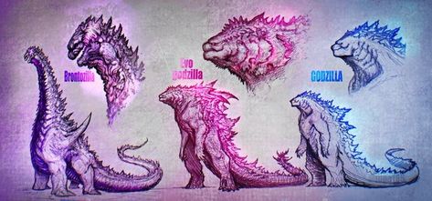 Kaiju Art Monsters, Mega Godzilla, Godzilla Concept Art, Gible Pokemon, Godzilla Drawing, Mythical Creature Art, What Should I Draw, Godzilla Funny, Kaiju Design