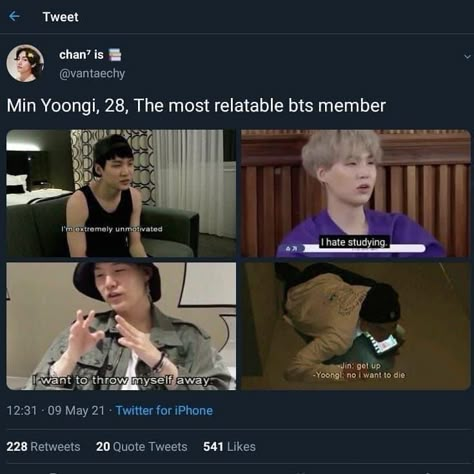 Yoongi Memes, Yoongi Cute, Bts Mood, Bts Theory, Suga Bts Swag, Army Quotes, Bts Memes Hilarious, Bts Tweet, Kpop Funny Bts