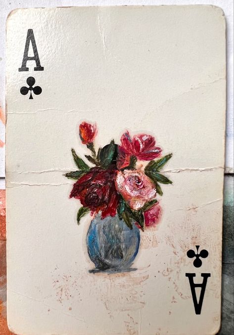 Roses oil painthing. Playing cards painting. Flower painting. Aces up. Playing Cards Painting, Cards Painting, Ace Card, Painting Flower, Painting Oil, Card Art, Flower Painting, Feel Good, Playing Cards