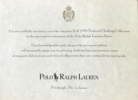 Old Ralph Lauren Adverts Ralph Lauren Store, Ralph Lauren Style, American Design, Custom Fit, 90s Fashion, Polo Ralph Lauren, Ralph Lauren