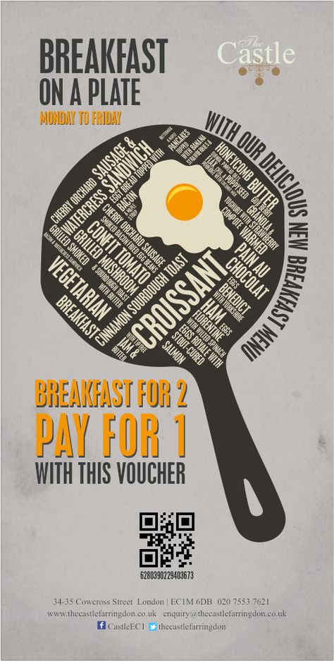 Breakfast-Flyer Breakfast Promotion Design, Breakfast Poster Design, Breakfast Flyer, Breakfast Graphic Design, Breakfast Poster, Restaurant Poster Design, Typography Rules, Recipe Book Design, Menu Design Inspiration