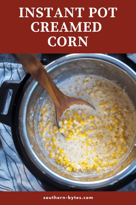 Instant Pot Christmas Recipes, Instant Pot Side Dishes, Pot Potpourri, Homemade Cream Corn, Creamed Corn Recipes, Touch Of Spice, Corn Recipe, Creamed Corn, Corn Recipes