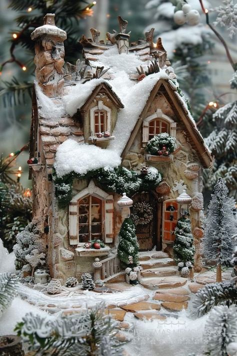 Christmas Coffee Table Decor, Diy Christmas Village, Creepy Christmas, Christmas Arts And Crafts, Christmas Village Display, Country Christmas Decorations, Christmas Decorations Bedroom, Facebook Groups, Christmas Fireplace