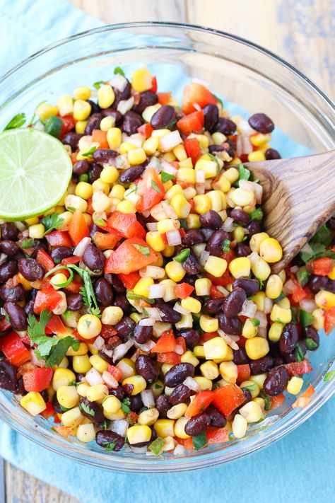 Southwestern Black Bean and Corn Salsa Corn Bean Salsa Recipe, Corn And Bean Salsa Recipe, Corn And Black Bean Salsa, Black Bean And Corn Salsa, Corn Black Bean, Black Bean Corn Salad, Corn And Black Bean, Black Bean Corn Salsa, Black Bean And Corn