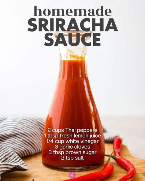 Homemade Sriracha Sauce Recipe, Homemade Sriracha Sauce, Sriracha Sauce Recipe, Homemade Sriracha, Thai Peppers, Salmon Rice Bowl, Homemade Sauce Recipes, Hot Sauce Recipes, Salmon And Rice