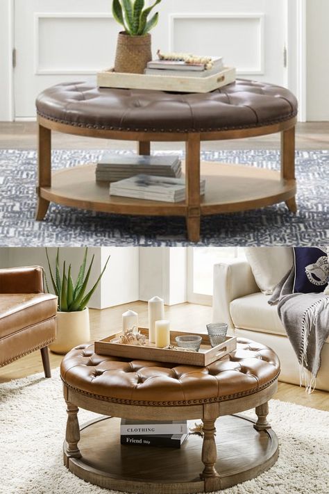 (As an Amazon Associate, I earn from qualifying purchases.)...White Sofa/Couch, Leather Accent Chair, Cream White or Navy Large Rug, Cream White or Navy Throw Pillows, Indoor Plant Serving Tray Storage, Large Ottoman Coffee Table, Leather Ottoman Coffee Table, Navy Throw Pillows, Navy Throw, Tray Storage, Large Ottoman, Rug Cream, White Sofa