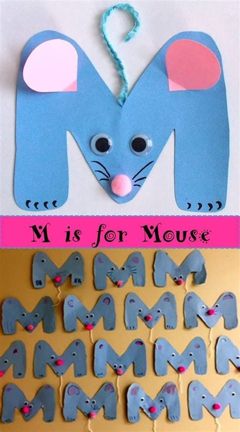 Letter M Craft, M Is For Mouse, Preschool Letter M, M Crafts, Letter M Crafts, Letter M Activities, Preschool Letter Crafts, Abc Crafts, Alphabet Letter Crafts