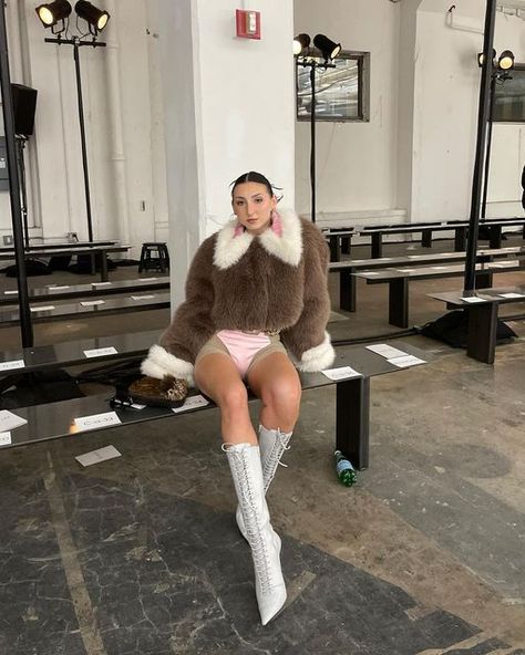 ADRIENNE REAU on Instagram: "I could get used to this @dionlee" Short Styles, Gossip Girl, Jackets & Coats, Boots, On Instagram, Clothes, Instagram