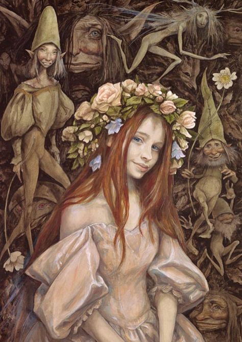 Faery Princess by Brian Froud-2 Froud Fairies, Brian Froud Art, Fae Drawings, Fair Folk, Collage Photos, Brian Froud, Faery Art, Fairy Paintings, Fantasy Design