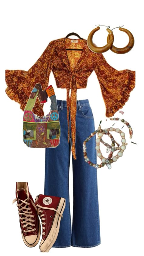 Outfit Ideas 70s, 70s Outfits Aesthetic, 70s Inspired Outfits, Moda Hippie, 70s Outfits, Earthy Outfits, Seventies Fashion, 70’s Fashion, Boho Hippie Chic