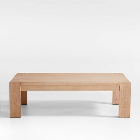 Coastal Home Style | Crate and Barrel Coffee Table Crate And Barrel, Restoration Hardware Look, Restoration Hardware Style, White Oak Wood, Oak Coffee Table, Coffee Tables For Sale, Square Table, Solid Wood Dining Table, Rectangular Coffee Table