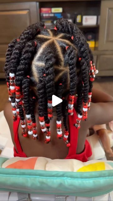 Hello Hair Children’s Book | 🔺Triangle parts with 2 strand twists🔻 by @libbyhaircare 😍😍 • Like, Share & Save for your next protective style 🤗 • •... | Instagram Children Hair Styles For School, Twist With Beads For Kids Hair, Back To School Hairstyles For Toddlers, Girls Two Strand Twist Kids, Hair Twist Styles For Kids, Rubberband Hairstyles Kids Black, Hair Styles For Little Black Girls Kids Twists, Twist Hairstyles For Kids Natural Hair, Beads In Hair Kids