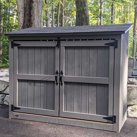 Redwood Sheds | Sheds for Garbage Bins, Recycling Bins and Green Bins - XL Cedar/Pine Shed - Asphalt Shingle Roof Outdoor Garbage Storage, Garbage Can Shed, Garbage Can Storage, Siding Choices, Garbage Shed, Bin Shed, Garbage Storage, Shingle Roof, Green Bin