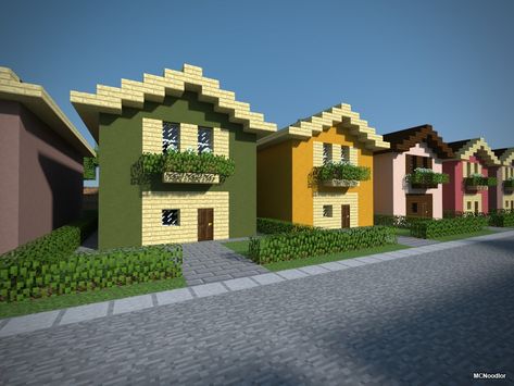 Houses Suburban, Easy Minecraft House Designs, Houses Blueprints, Modern Minecraft Houses, Case Minecraft, Minecraft Decoration, Minecraft Houses Survival, Rumah Minecraft Sederhana, Minecraft Houses Blueprints