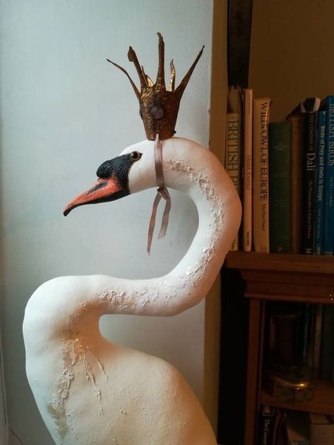 Sculpture Textile, Ann Wood, Soft Sculpture Dolls, Taxidermy Art, Swan Queen, Textile Sculpture, Whimsical Fairy, Paper Mache Sculpture, Architecture Tattoo