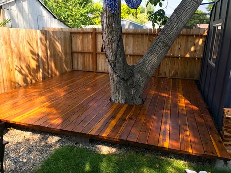 Deck Around Trees, Redwood Deck, Paradise House, Redwood Decking, Tree Deck, Forest Village, Floating Deck, House Backyard, Deck Designs Backyard