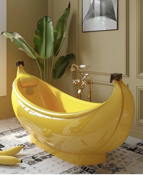 Banana Decoration, Childrens Bathroom, Retro Interior Design, Cute Furniture, Retro Interior, New York Apartment, Funky Furniture, Creative Furniture, Dream House Decor