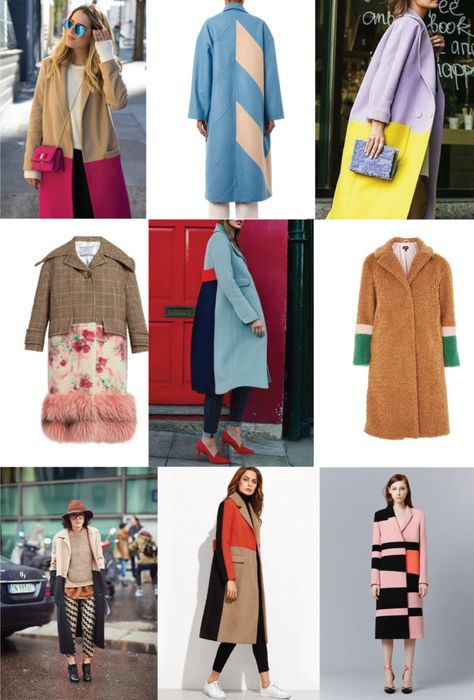 Inspiration for the Chaval Coat Pattern | Blog | Oliver + S Winter Coat Pattern, Color Block Coats, Colour Blocking Fashion, Special Occasion Outfits, Coat Patterns, Perfect Wardrobe, Different Fabrics, Sewing Inspiration, Fancy Dresses