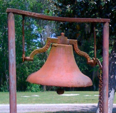 . Cast Iron Bell, Bell Decor, Glad Tidings, Gongs, Old Church, Decor Outdoor, Small Town, Decorative Bells, Cast Iron