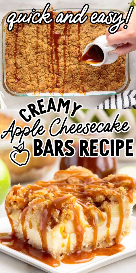 Apple Cheesecake Bars Bavarian Apple Cheesecake, No Bake Caramel Apple Cheesecake Bars, Apple Blondie Cheesecake Bars, Carmel Apple Cheesecake Bars Easy, Carmel Apple Cheesecake Salad, Carmel Apple Cheesecake Easy, Caramel Apple Cheesecake Salad, Apple Cheesecake Bars Easy, Apple Cheesecake Danish Bars