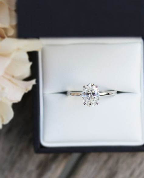 1ct Oval Engagement Ring White Gold, Solitaire Engagement Ring Silver, Oval Engagement Ring White Gold, Blue Gemstone Engagement Rings, Thick Band Engagement Ring, Engagement Ring Modern, Solitare Engagement Rings, Single Diamond Ring, Dream Wedding Ring