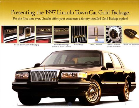 https://flic.kr/p/asMWjd | 1997 Lincoln Town Car Gold Package Car Gold, 1997 Lincoln Town Car, Lincoln Motor Company, Lincoln Motor, Automobile Advertising, American Auto, Sales Ads, Lincoln Cars, Lux Cars