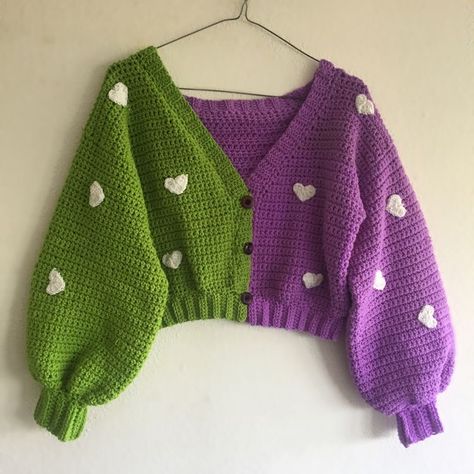 Cardigan Tutorial, Crochet Cardigan Tutorial, Crochet Sweater Design, Mode Crochet, Handmade Sweater, Crochet Clothing And Accessories, Crochet Simple, Crochet Fashion Patterns, Crochet Jacket