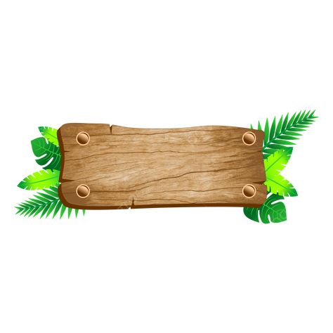 Wooden Illustration, Tropical Png, Wood Png, Plant Frame, Tropical Frames, Summer Plant, Editing Templates, Leaf Png, Framed Leaves