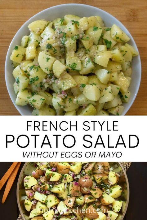 Potato Salad Without Eggs, French Potato Salad, Homemade Potato Salads, Vegan Potato Salads, Easy Potato Salad, How To Make Potatoes, Vegetarian Sides, Grape Salad, Potato Salad Recipe